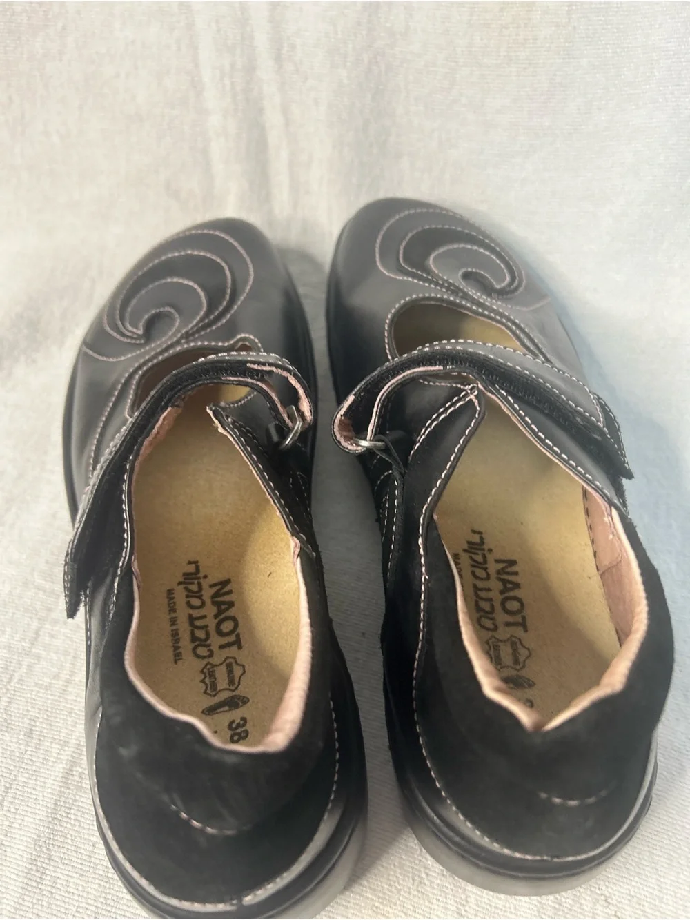 Naot Black Leather Mary Jane Comfort Shoes